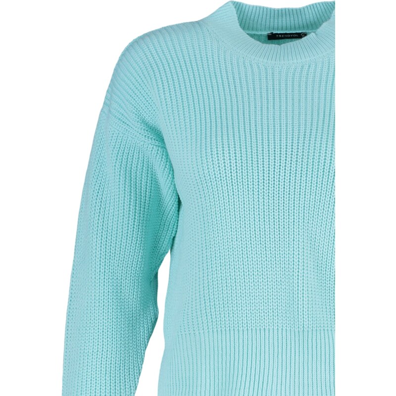 Trendyol Green Hem Detailed Knitwear Sweater