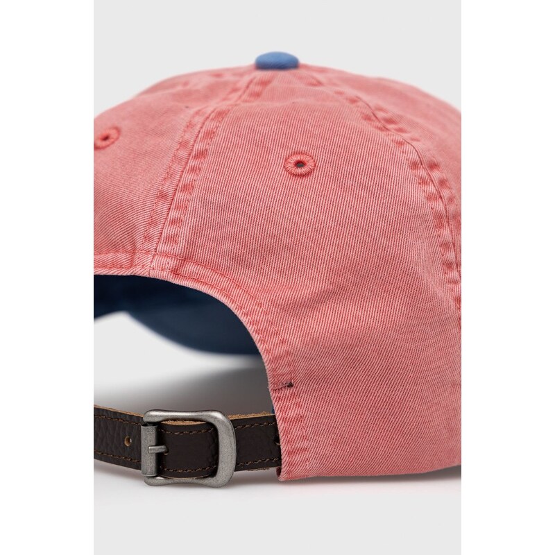 Čepice Polo Ralph Lauren červená barva, vzorovaná