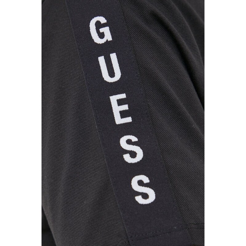 Polo tričko Guess ES SS PAUL černá barva, s aplikací, M2YP25 KARS0