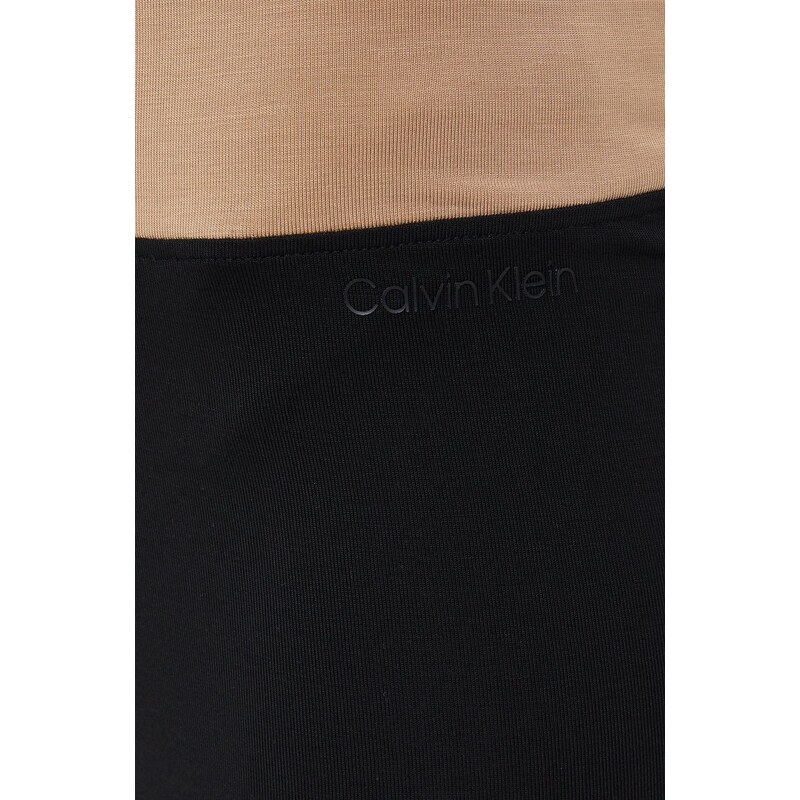 Sukně Calvin Klein černá barva, maxi