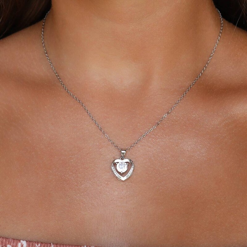 Dámský stříbrný náhrdelník AMINA