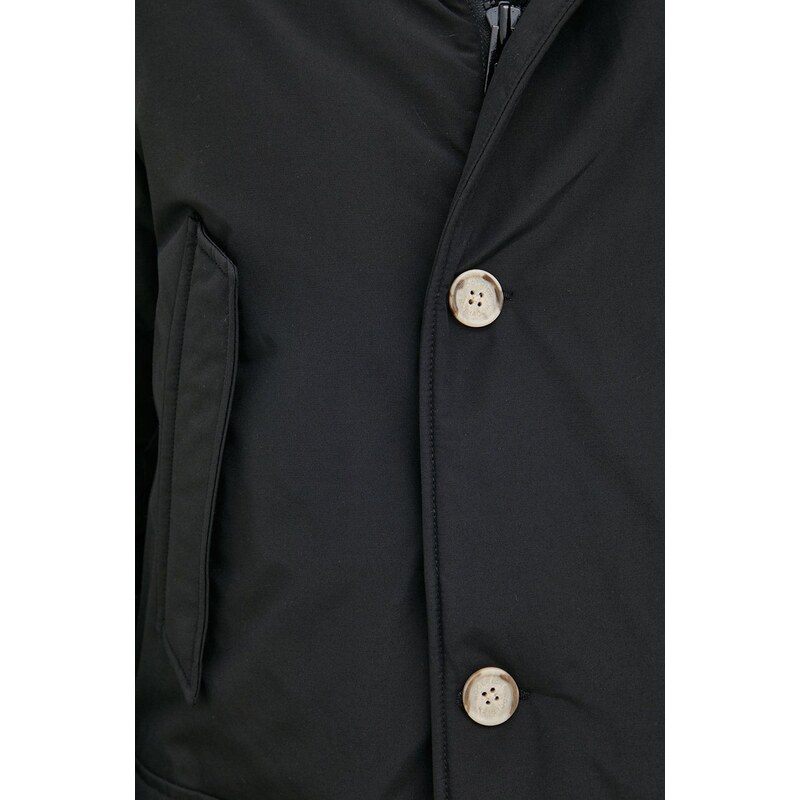 Péřová bunda Woolrich ARCTIC pánská, černá barva, zimní