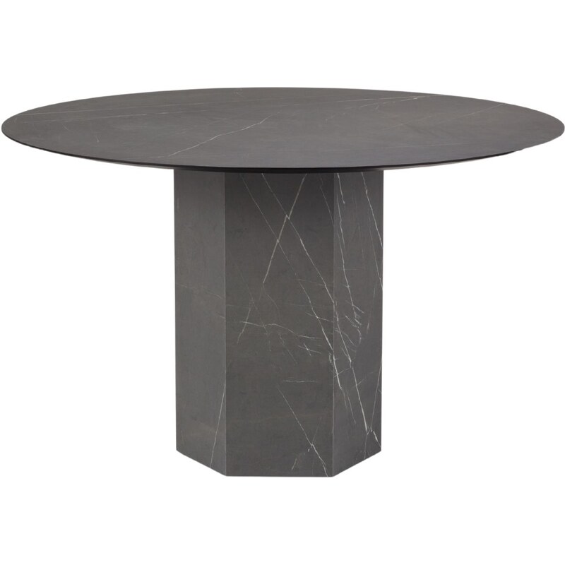 Černý mramorový jídelní stůl Micadoni Sahara 120 cm