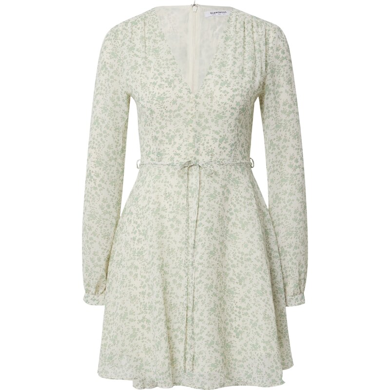 GLAMOROUS Šaty krémová / khaki / pastelově zelená