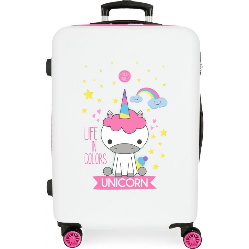 JOUMMABAGS Cestovní kufr ABS Little Me Unicorn, 64 cm