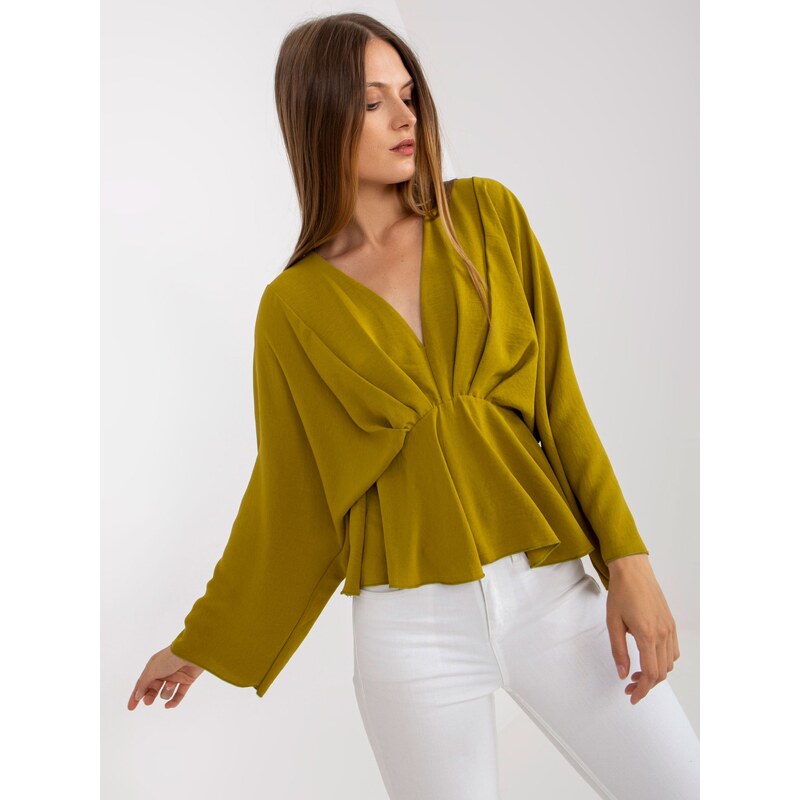 Italy Moda Blouse-DHJ-BZ-11979.67-olive