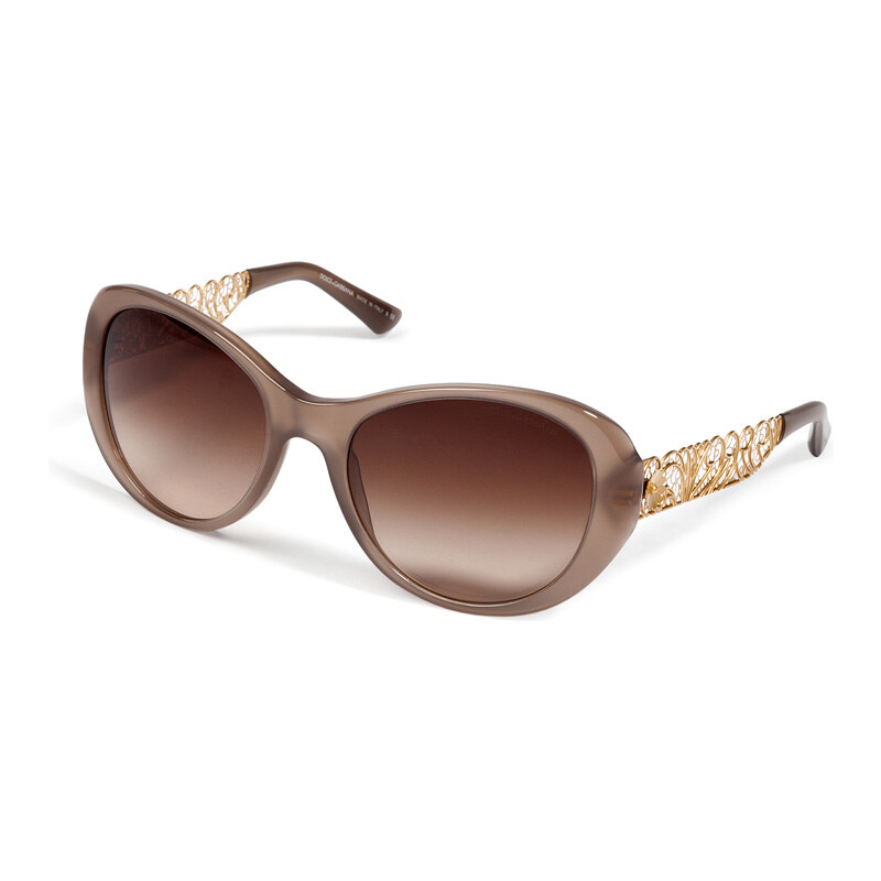 Dolce & Gabbana Oversized Sunglasses with Gilded Detailing