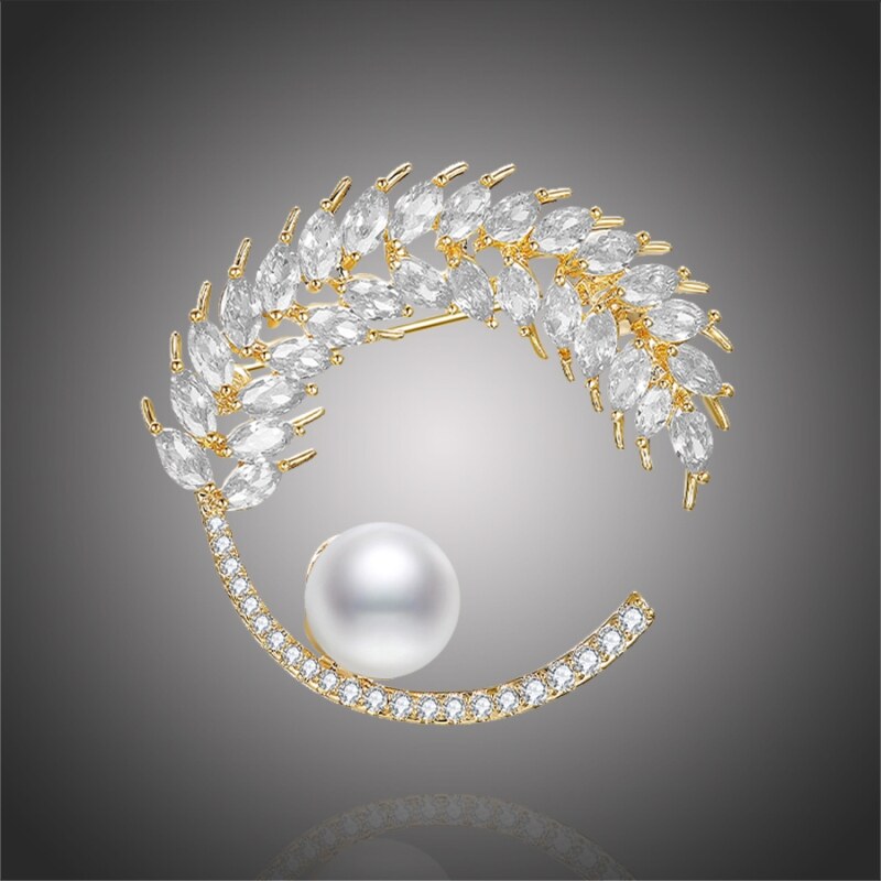 Éternelle Brož s perlou a Swarovski Elements krystaly Jacinta 72326036