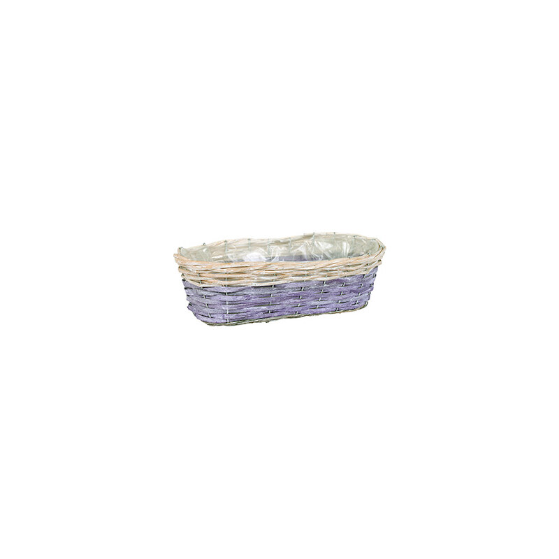Artium Proutěný truhlík oválný, fialovo-bílý - PRB673208