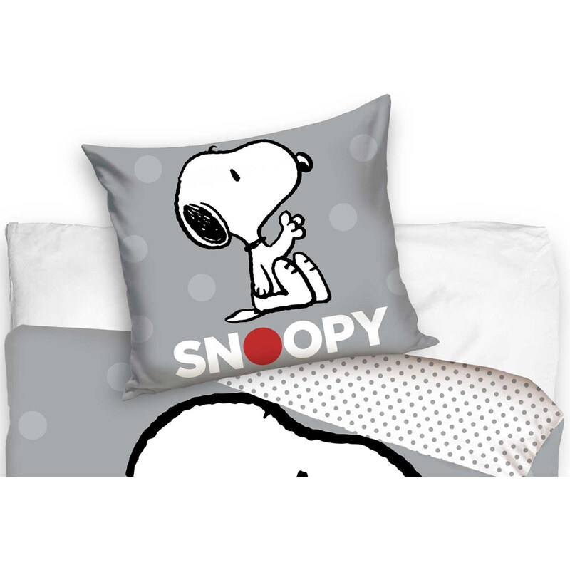 Carbotex Dětské povlečení Snoopy Grey