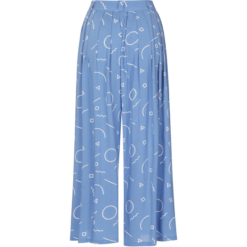 Topshop **Pleated Print Culottes by The Whitepepper