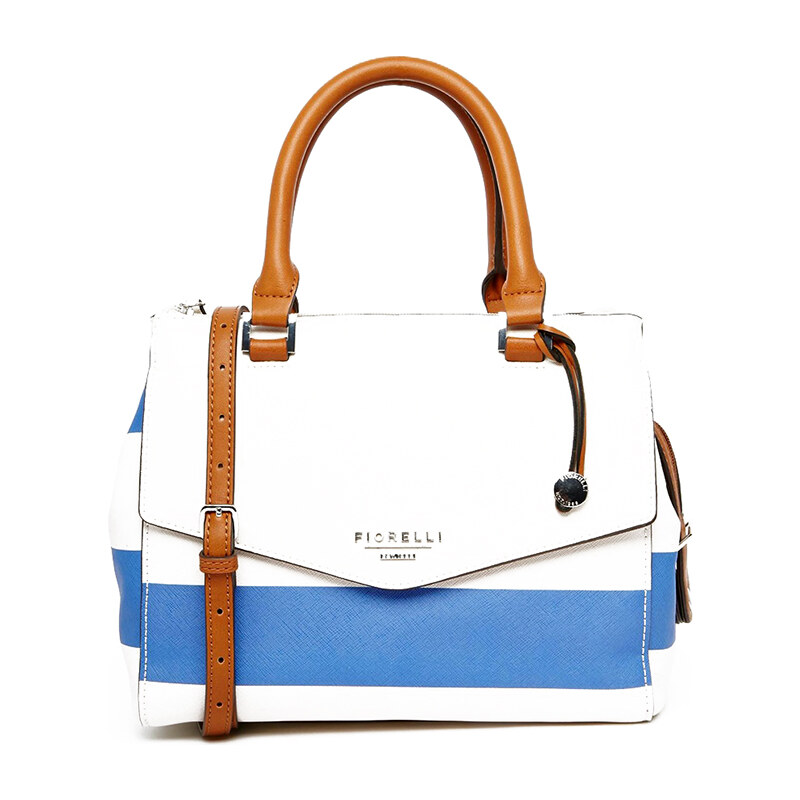 Bílo-modrá pruhovaná kabelka Fiorelli Mia