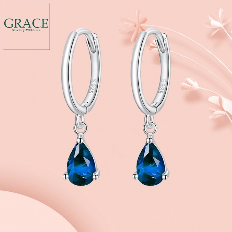 GRACE Silver Jewellery Stříbrné náušnice Swarovski Elements Dióna, stříbro 925/1000