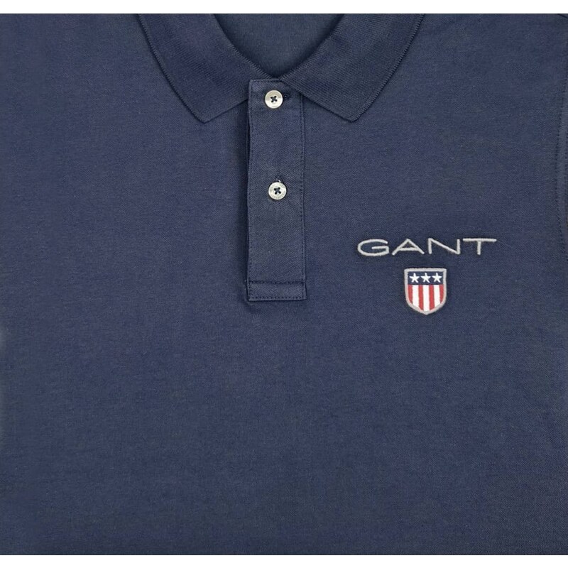 Pánské modré polo triko Gant