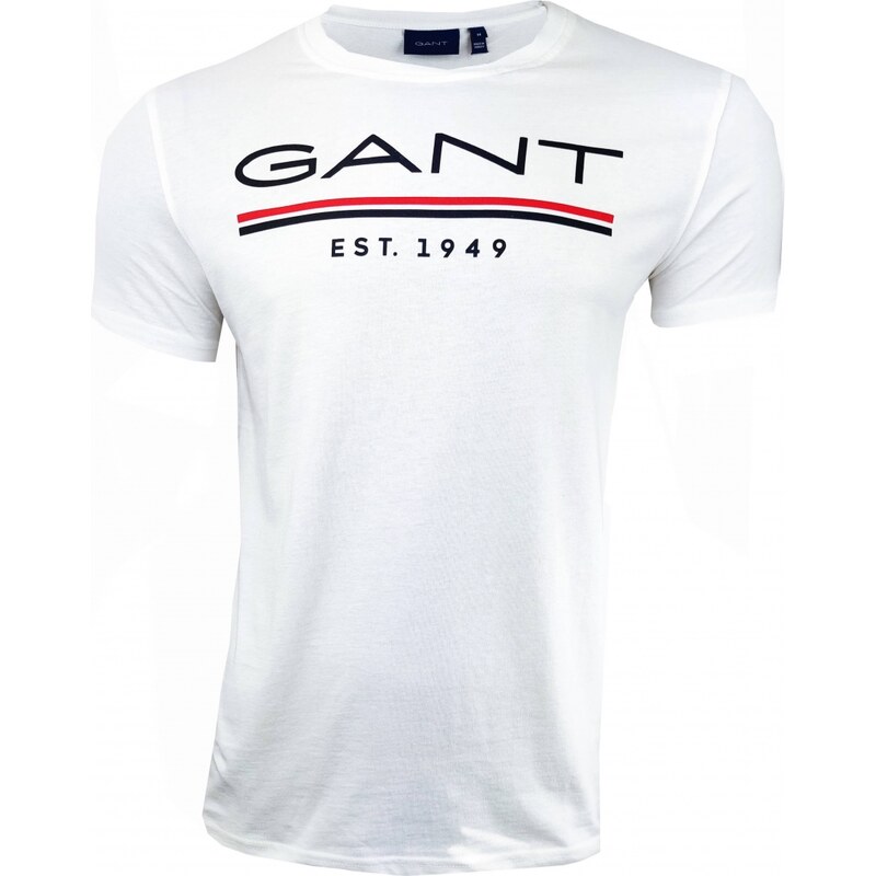 Pánské bílé triko Gant - GLAMI.cz