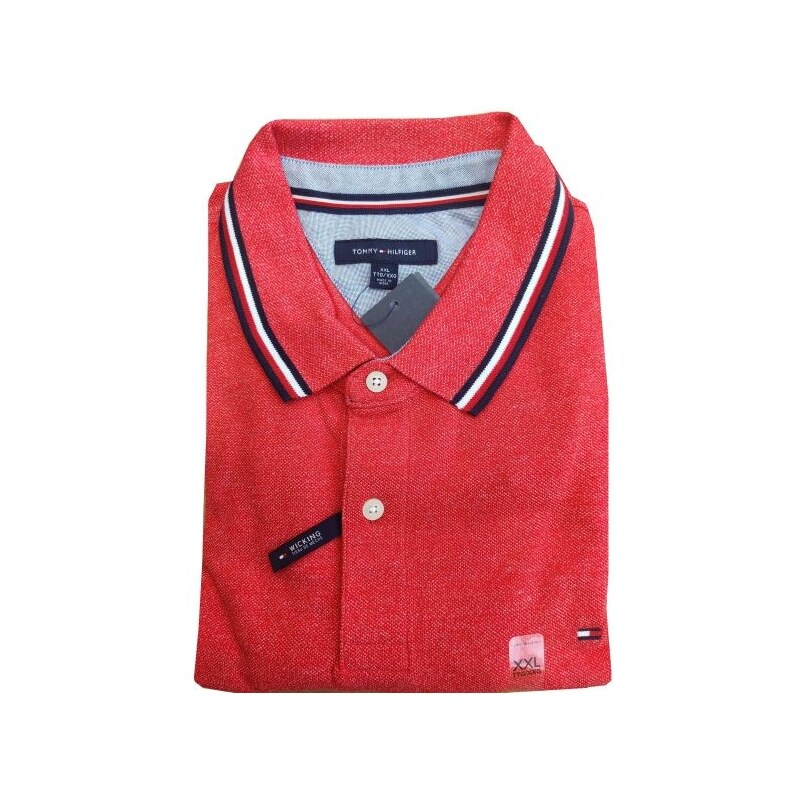 Pánské červené polo triko Tommy Hilfiger