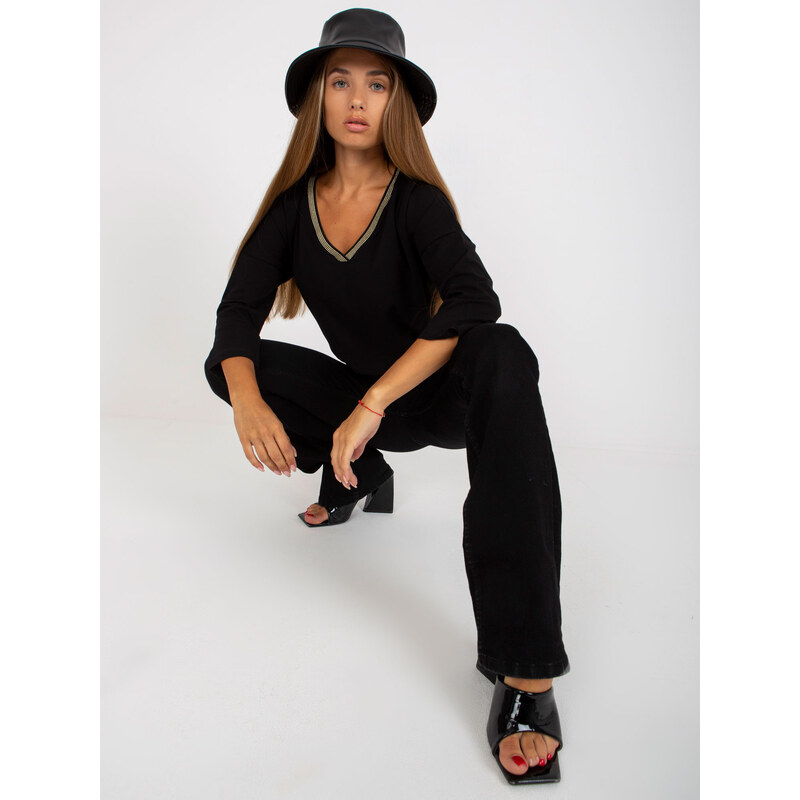RUE PARIS Blouse-RV-BZ-8050.04-black