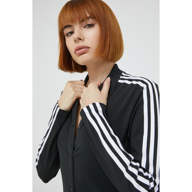 Šaty adidas Originals černá barva, midi