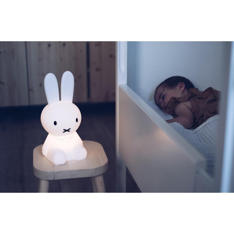 Bílá plastová dětská LED lampa Mr. Maria Miffy 30 cm