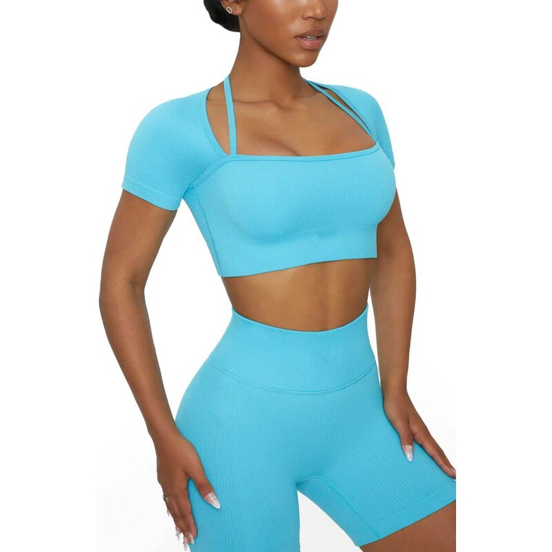 Gymclothes Dámský top Short Gear Blue