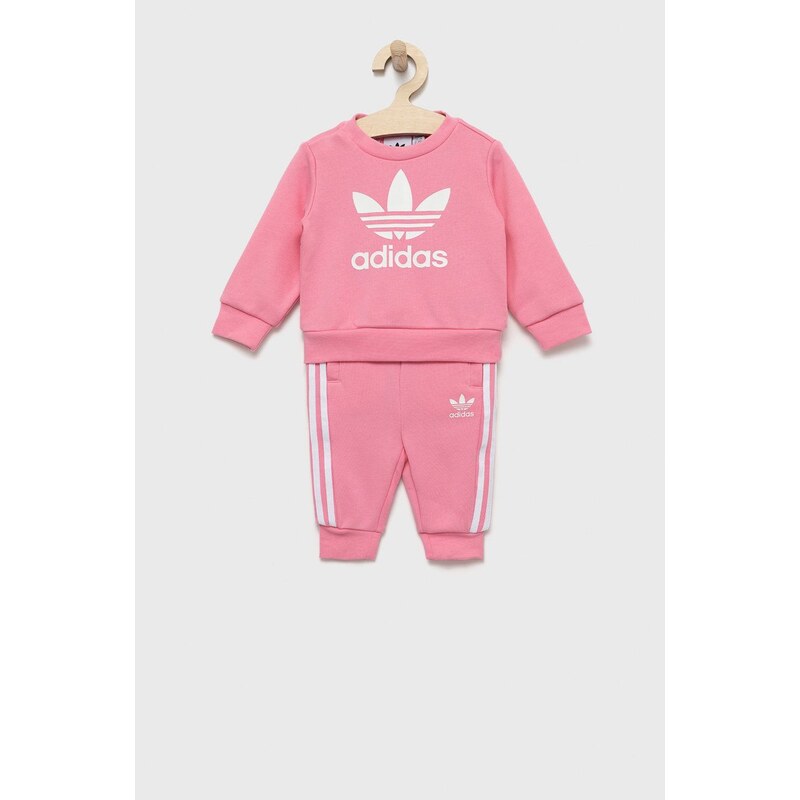 Dětská tepláková souprava adidas Originals růžová barva - GLAMI.cz