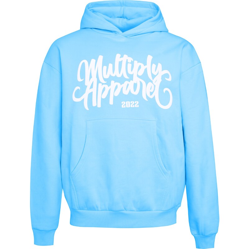 Multiply Apparel Mikina azurová / bílá