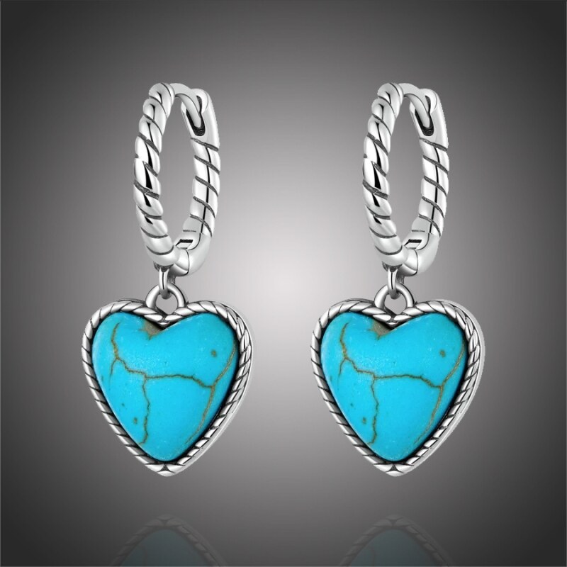 GRACE Silver Jewellery Stříbrné náušnice s tyrkysovým magnezitem Bella 72425366