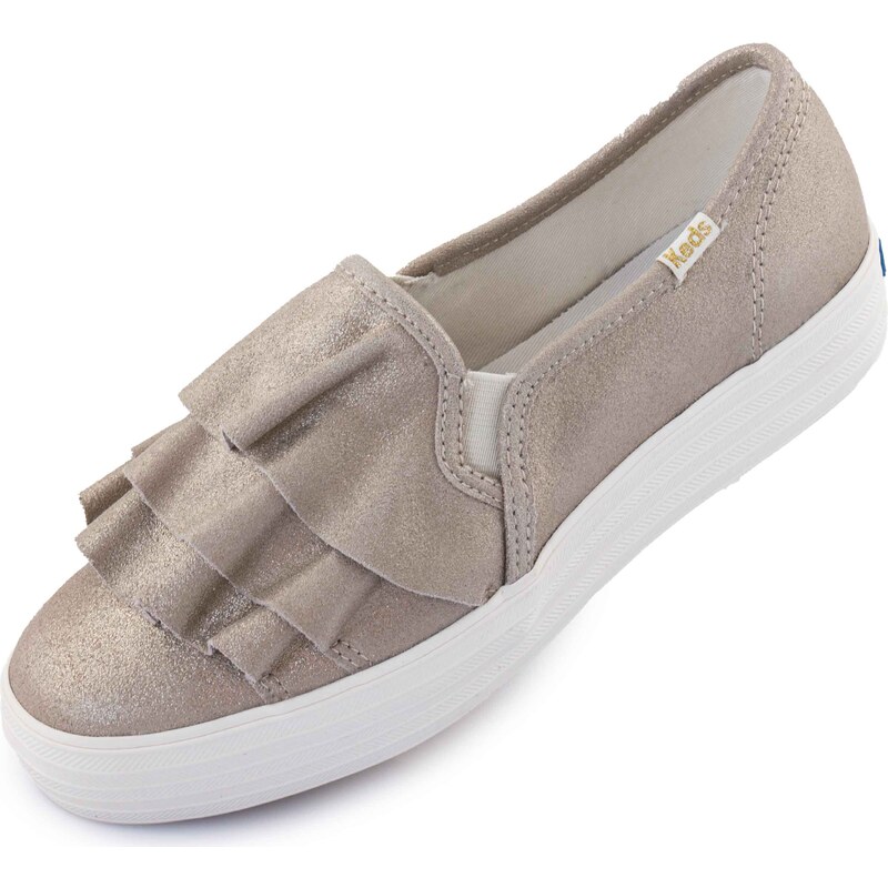 Boty Keds Triple Ruffle Glitter Suede Champagne 36 109630618