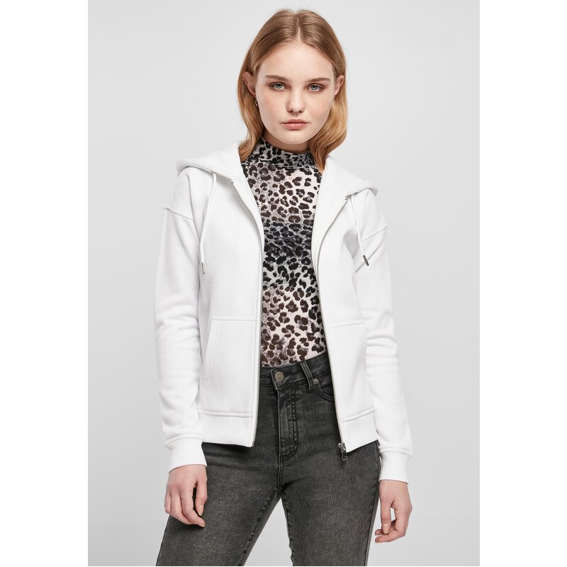 Urban Classics Dámská klasická mMikina na zip v černé barvě