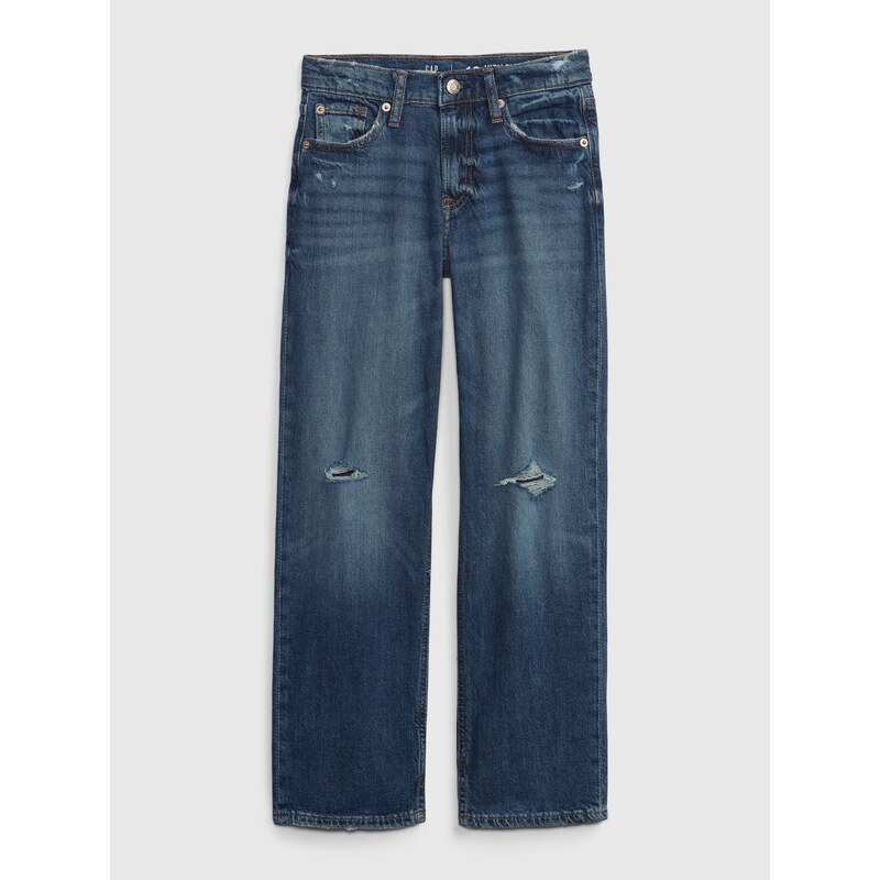 GAP Dětské Džíny Loose indigo - Holky