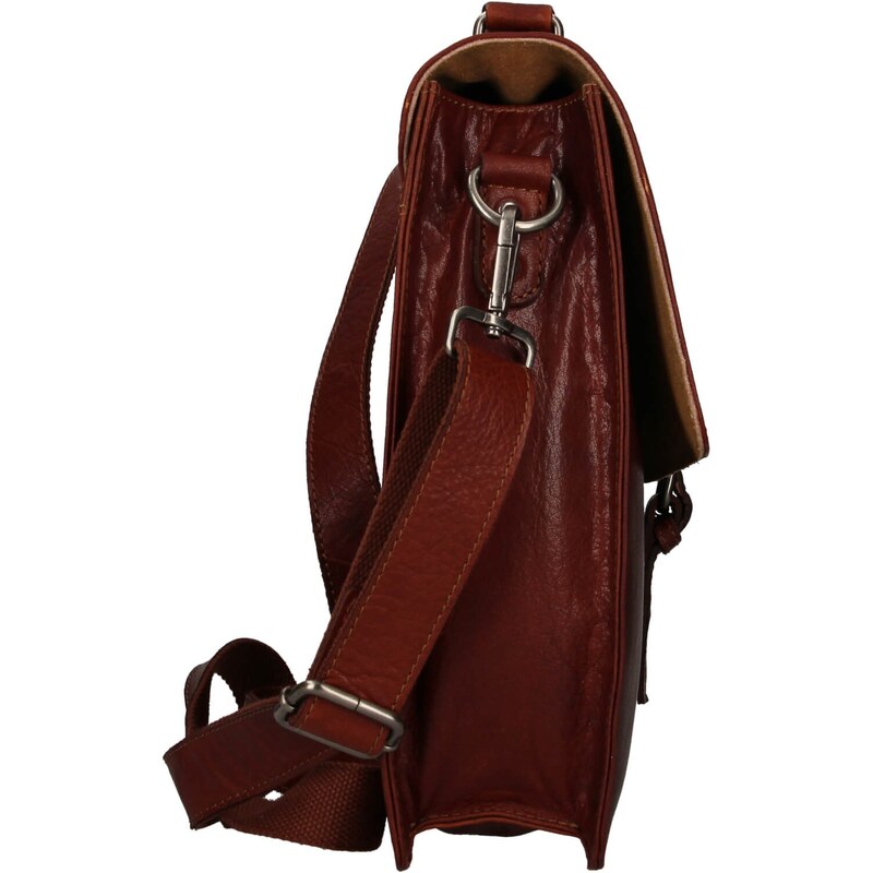 Pánská kožená taška přes rameno Lagen Kwinte - koňak