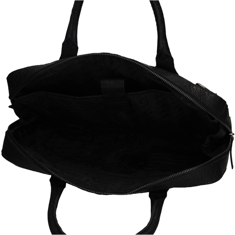 Pánská kožená business taška Lagen Doniels - černá