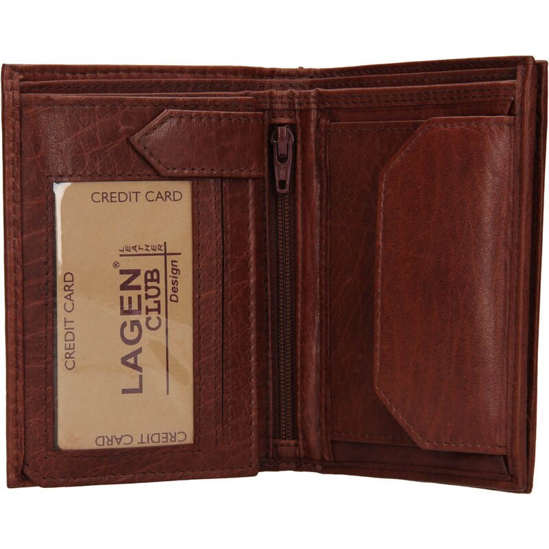 Pánská kožená peněženka Lagen Dion - koňak