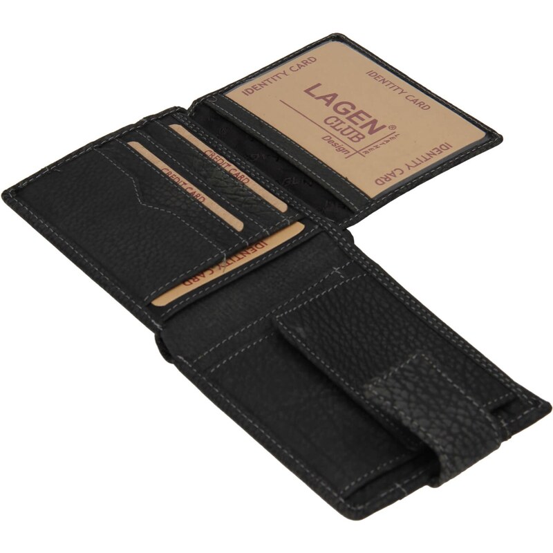 Pánská kožená peněženka Lagen Kevon - černá