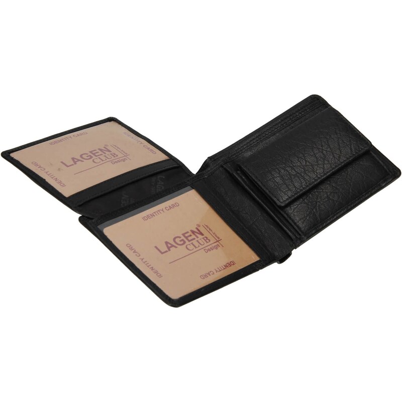 Pánská kožená peněženka Lagen Levi - černá