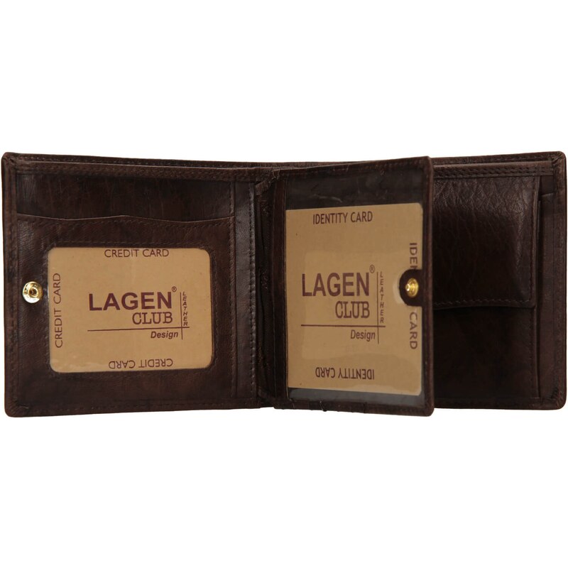 Pánská kožená peněženka Lagen Niklas - hnědá