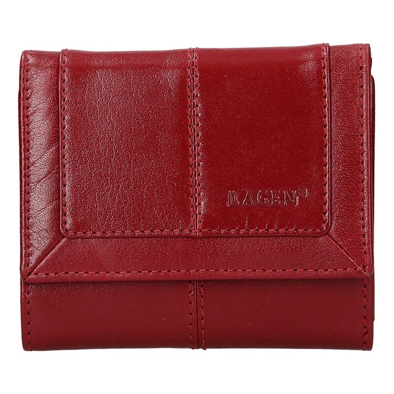 Dámská kožená peněženka Lagen Neami - červená