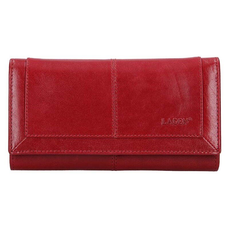 Dámská kožená peněženka Lagen Heda - červená