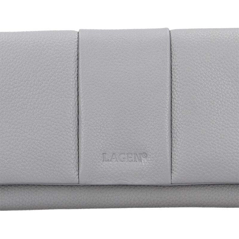 Dámská kožená peněženka Lagen Nicol - šedá