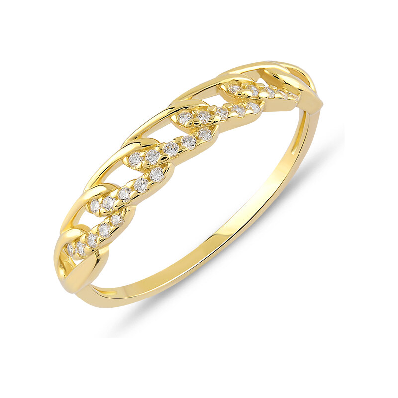 Lillian Vassago Zlatý prsten se zirkony LLV06-GR110