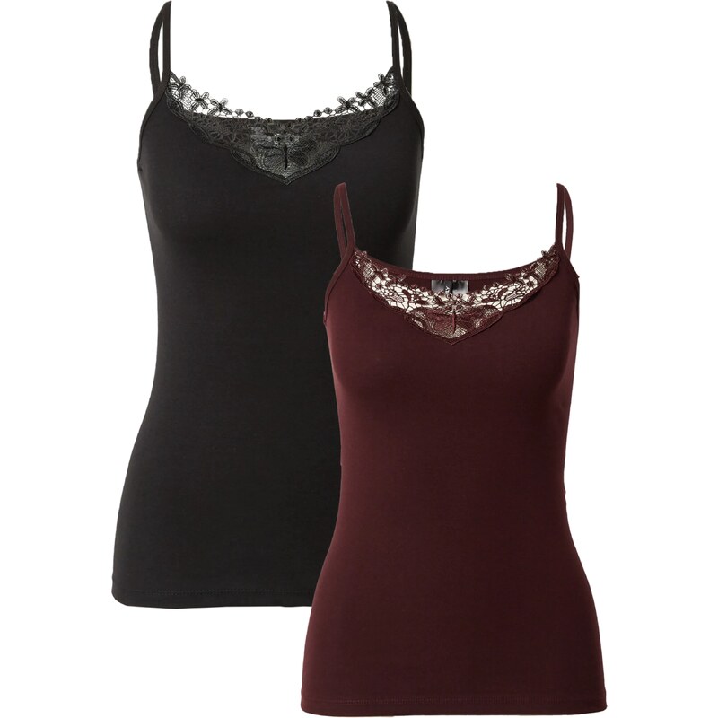 ONLY Top KIRA tmavě fialová / černá 113388139