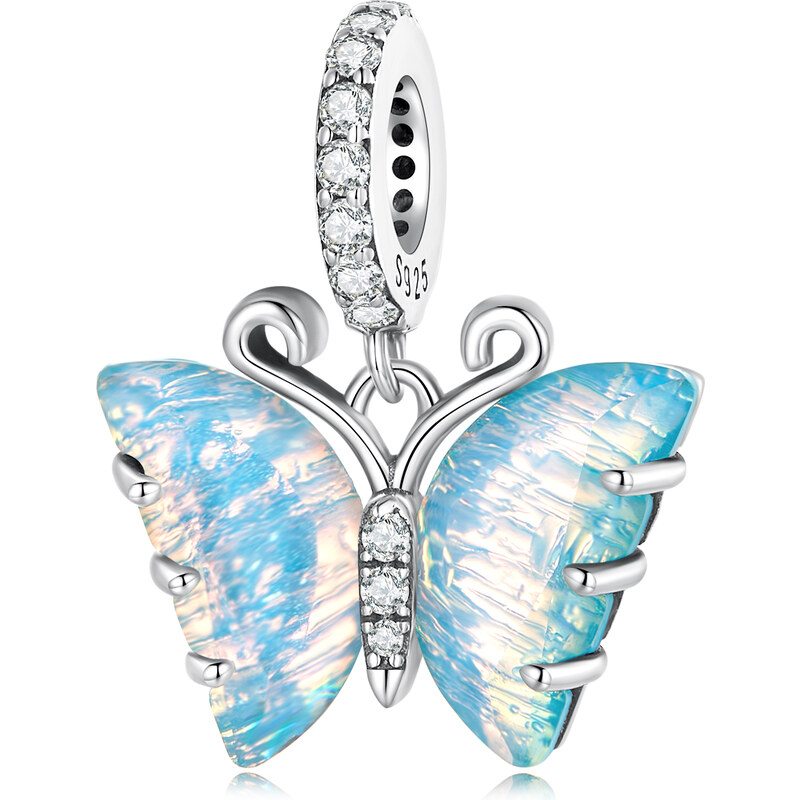 Royal Fashion stříbrný přívěsek Zářivý motýl SCC2305