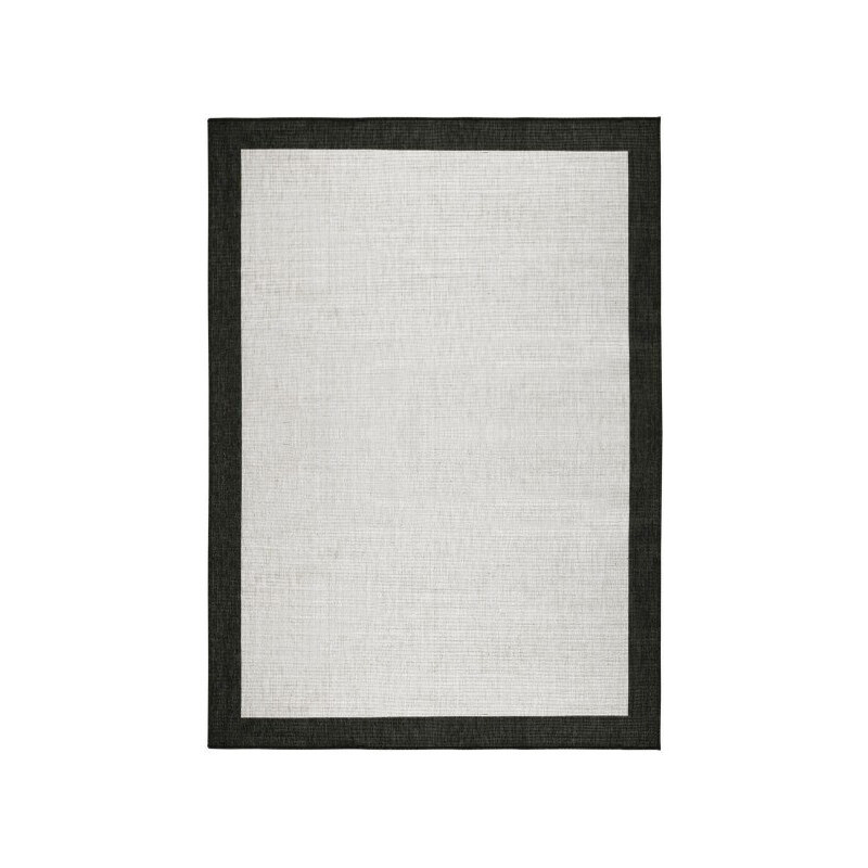 NORTHRUGS - Hanse Home koberce Kusový koberec Twin-Wendeteppiche 103105 creme schwarz – na ven i na doma - 80x150 cm