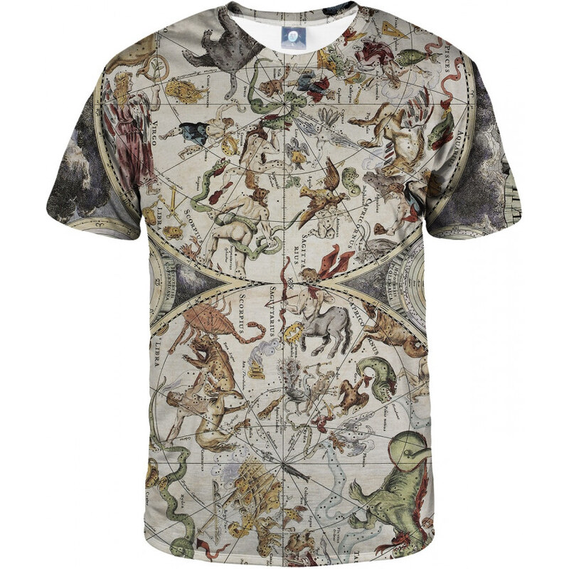 Aloha From Deer Map Of The Sky Tričko TSH AFD337 Beige