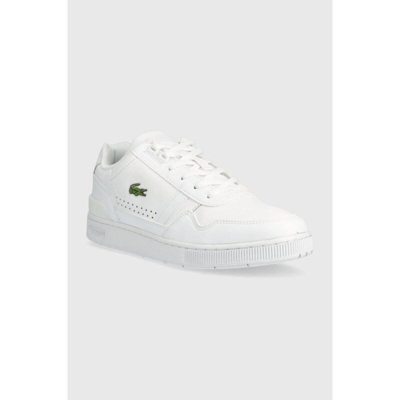 Kožené sneakers boty Lacoste bílá barva