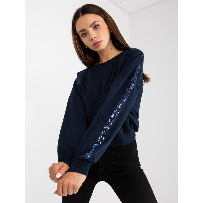 RUE PARIS Sweatshirt-RV-BL-8067.88-navy blue 106983347