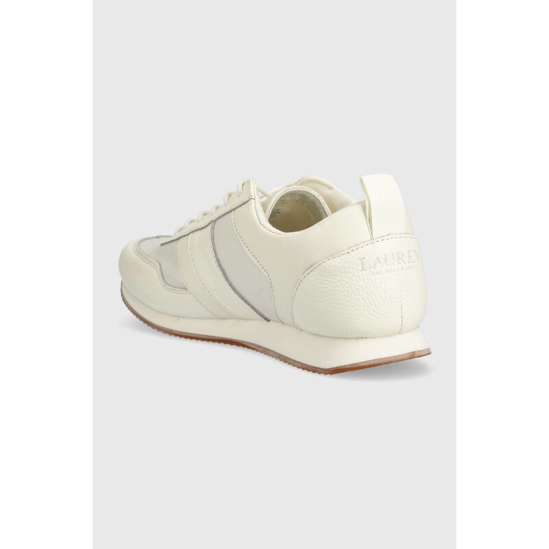 Kožené sneakers boty Lauren Ralph Lauren Colten béžová barva