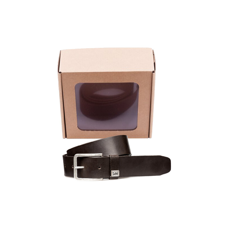 Opasek LEE LA035324 SMALL LOGO BELT DARK BROWN