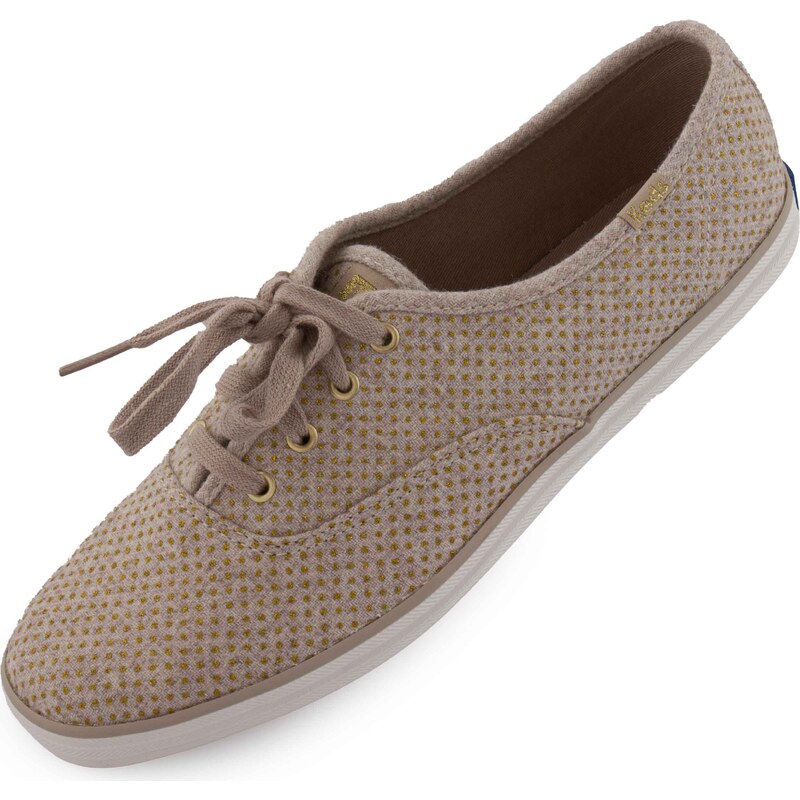 Dámské boty Keds Wms Champion Glitter Wool Canvas Beige 39,5 109624460
