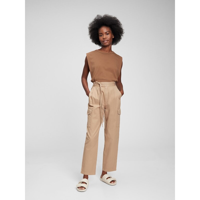 GAP Kalhoty high rise cargo - Dámské 107260025